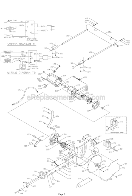Page B Diagram and Parts List for 3812S  Porter Cable Tool Stand & Cart